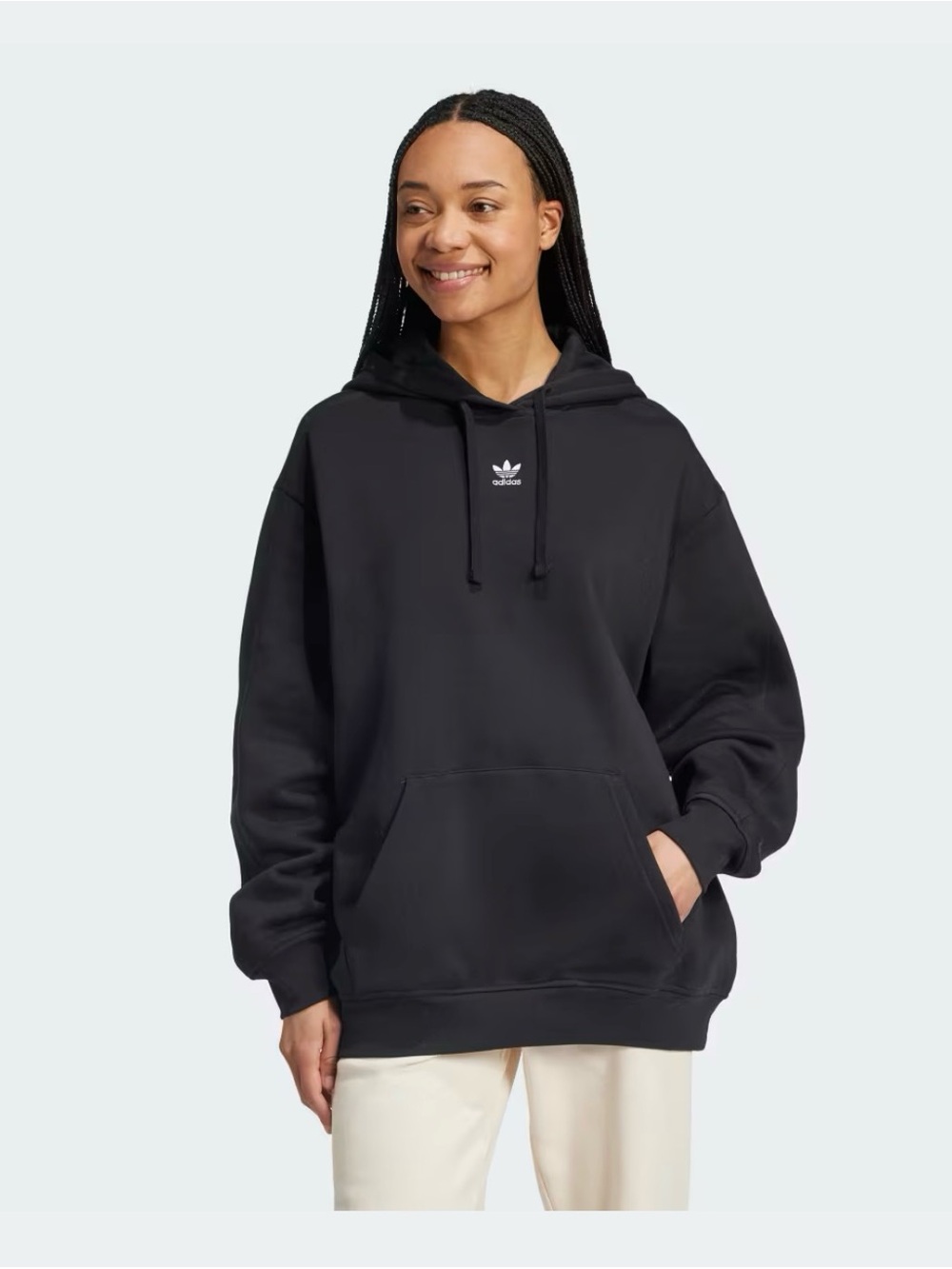 adidas Black Trefoil Logo Hoodie